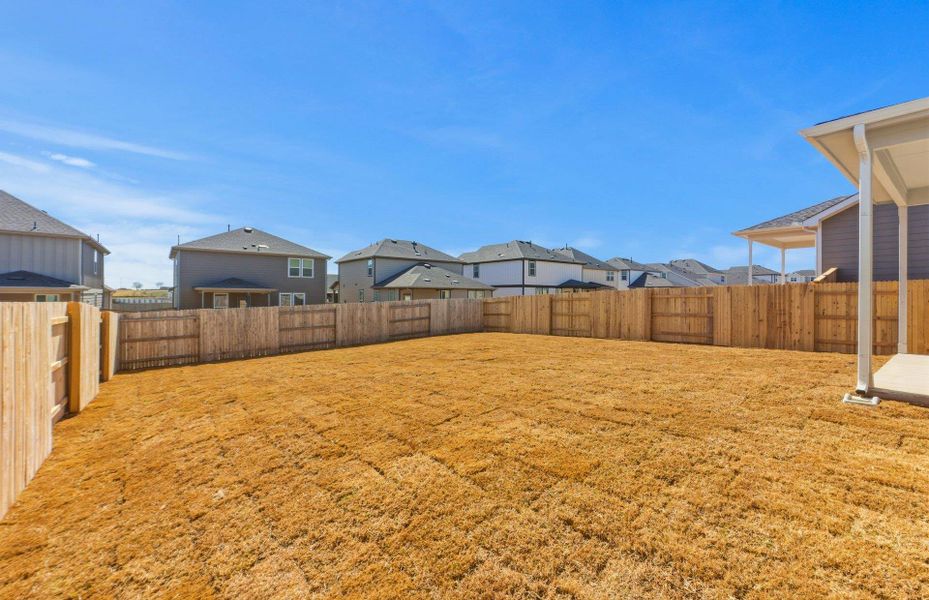 Exterior details and patio area of a home in Patterson Ranch, Georgetown (Image 4).