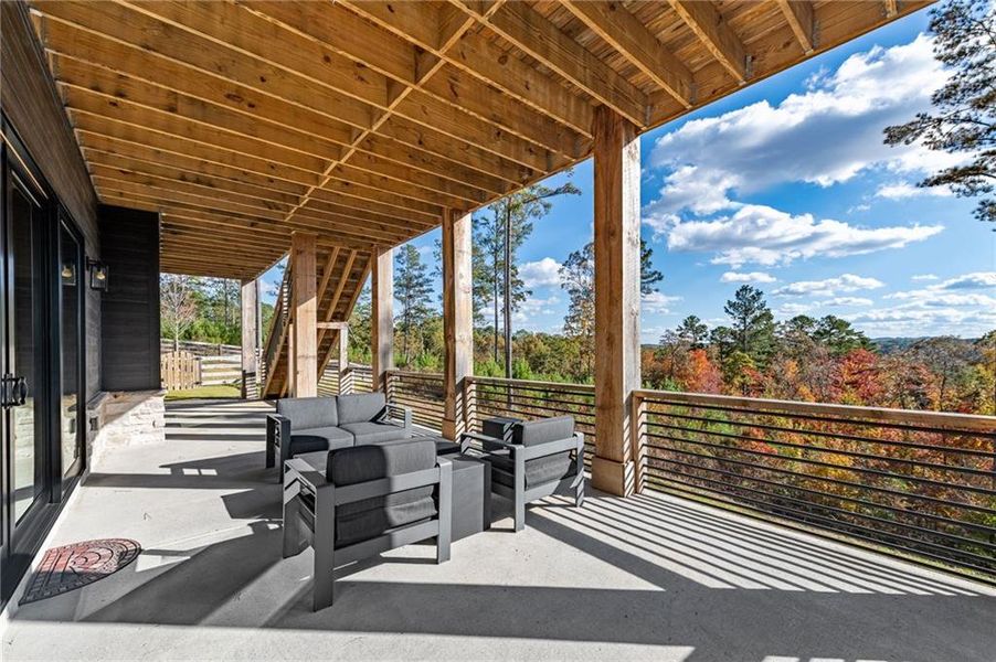 Exterior details and patio area of a home in , Ellijay (Image 3).