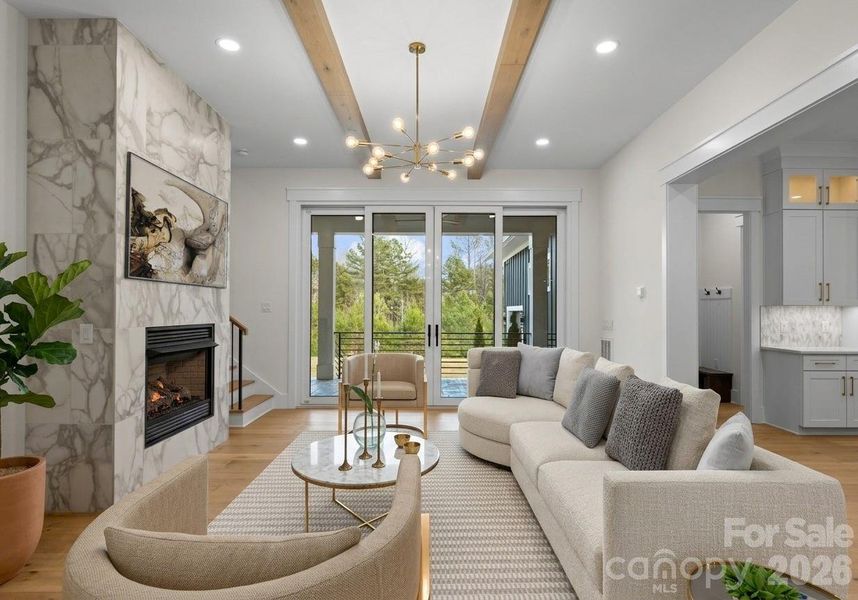 Furnished interior view inside a new home in , Mint Hill (Image 37).