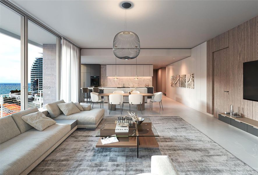 Furnished interior view inside a new home in , Fort Lauderdale (Image 10).
