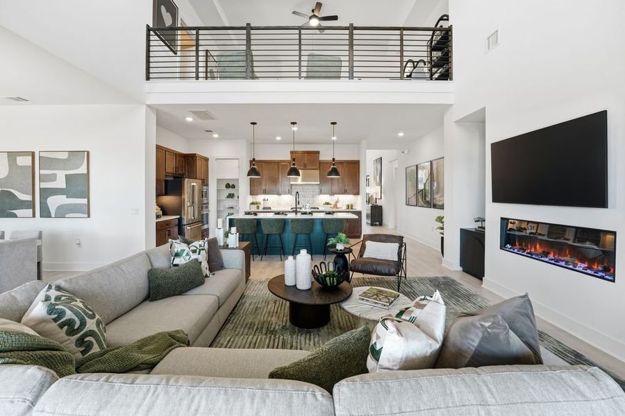Furnished interior view inside a new home in Travisso, Leander (Image 10).