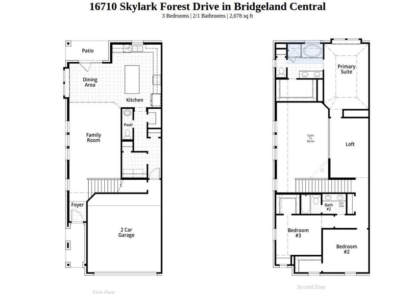 2D floor plan layout of this home in Bridgeland Central, Cypress, TX (Image 3). 2D floor plan layout of this home in Bridgeland Central, Cypress, TX (Image 3).
