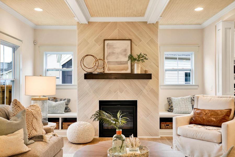 Representative furnished interior of a home built from the Harrison by Bill Clark Homes in Sidbury Landing, Wilmington (Image 7).