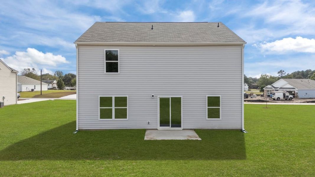 Exterior details and patio area of a home in Blair Ridge, La Grange (Image 15).