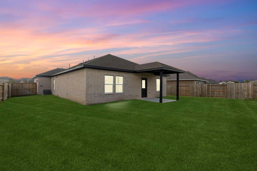 Enjoy peaceful evenings under the covered patio with a beautiful sunset view. The spacious backyard is perfect for outdoor fun, gatherings, or simply relaxing after a long day.  Make this your home today!