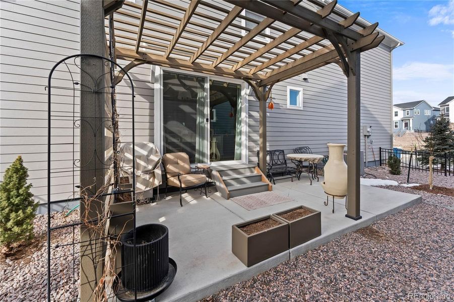 Exterior details and patio area of a home in , Colorado Springs (Image 20).