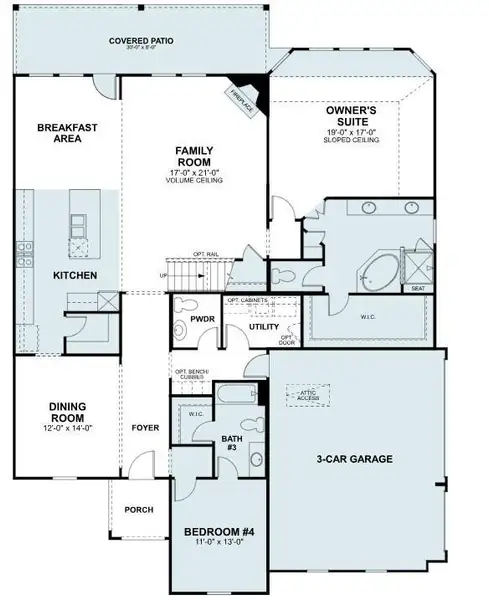 2D floor plan layout of this home in Sorella, Tomball, TX (Image 3).