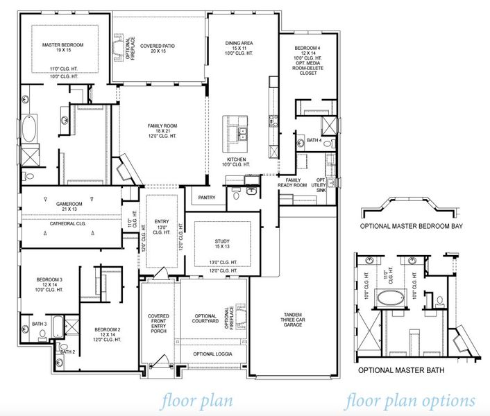 2D floor plan layout for the Hanover 3968 by J. Patrick Homes in Briarley, Montgomery, TX (Image 5). 2D floor plan layout for the Hanover 3968 by J. Patrick Homes in Briarley, Montgomery, TX (Image 5).
