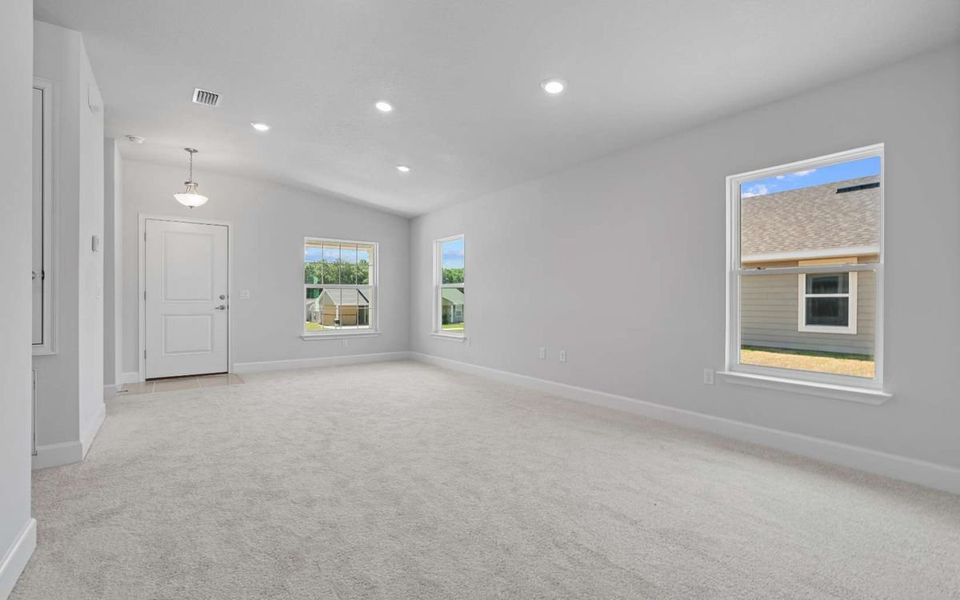 Representative unfurnished interior of a home built from the Plan 1539 by Adams Homes in Rolling Hills, Bell (Image 10). Representative unfurnished interior of a home built from the Plan 1539 by Adams Homes in Rolling Hills, Bell (Image 10).