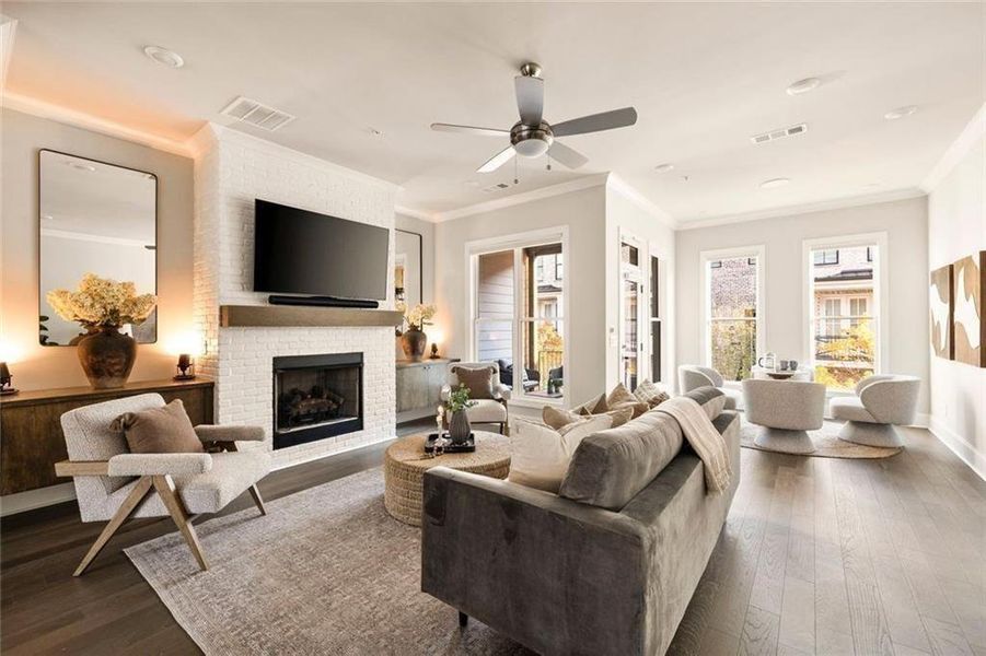 Furnished interior view inside a new home in Towns on Thompson, Alpharetta (Image 12).