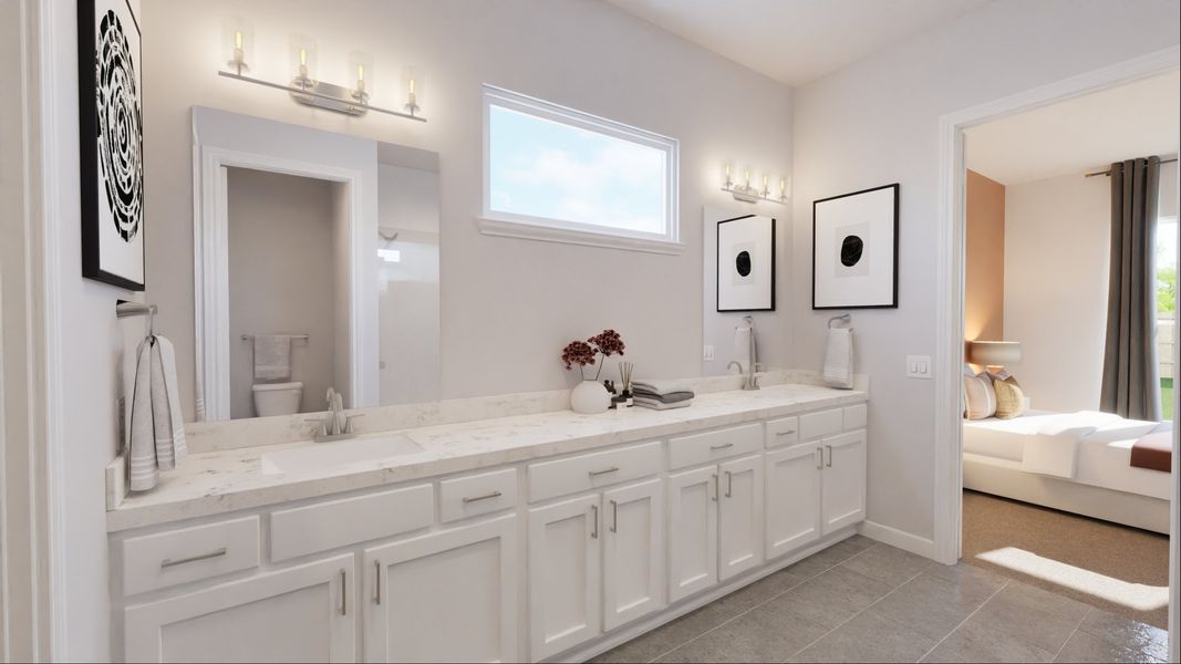 Representative furnished interior of a home built from the Hannah by New Home Co. in Winfrey Estates, Tomball (Image 13).