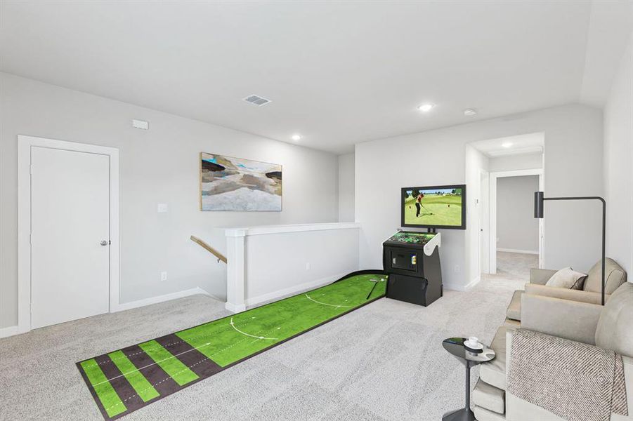 Game Room in the Haylee home plan by Trophy Signature Homes - REPRESENTATIVE PHOTO