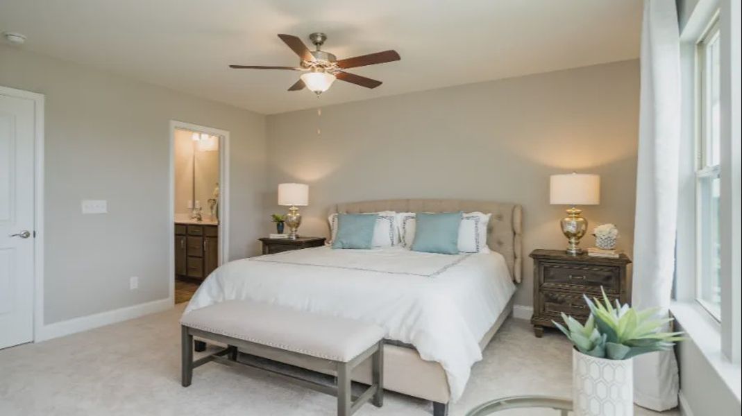 Furnished interior view inside a new home in Battle Bridge, Raleigh (Image 17). Furnished interior view inside a new home in Battle Bridge, Raleigh (Image 17).