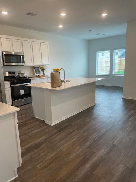 Furnished interior view inside a new home in Sunterra, Katy (Image 6). Furnished interior view inside a new home in Sunterra, Katy (Image 6).