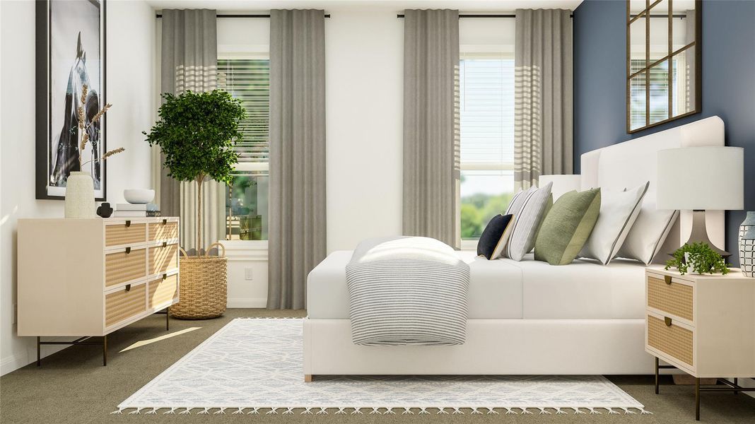 Furnished interior view inside a new home in Cotton Brook: Claremont Collection, Hutto (Image 12).