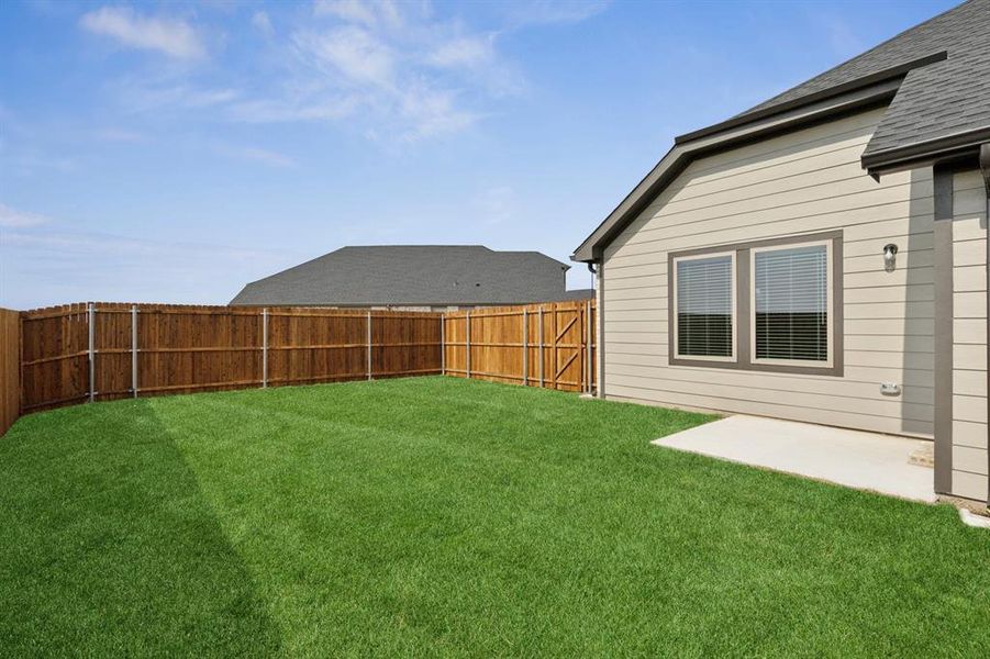 Flatwork in the Hayden home plan by Trophy Signature Homes – REPRESENTATIVE PHOTO Flatwork in the Hayden home plan by Trophy Signature Homes – REPRESENTATIVE PHOTO