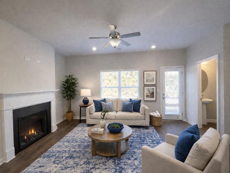 Furnished interior view inside a new home in Lake Harbin, Morrow (Image 24).