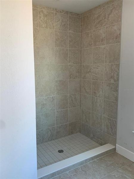 Tile shower, owners bath