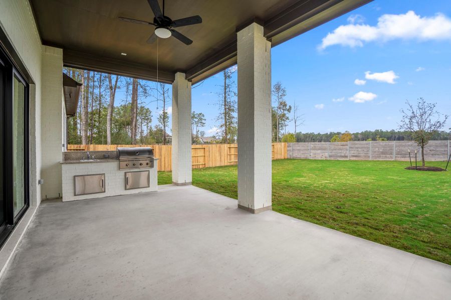Exterior details and patio area of a home in Artavia, Conroe (Image 29). Exterior details and patio area of a home in Artavia, Conroe (Image 29).