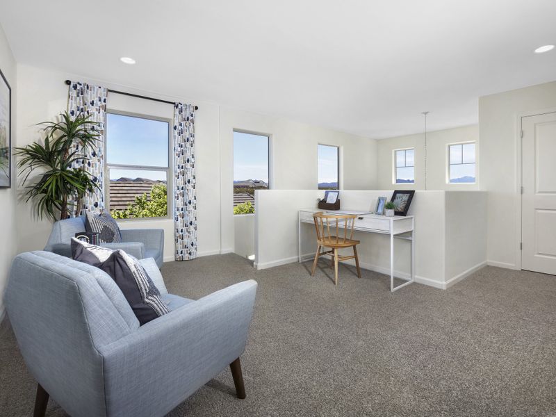 Enjoy extra living space in the upstairs loft area.