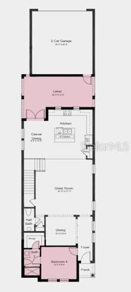 Additional Highlights Include: Downstairs bedroom and full bathroom in place of flex, shower in place of tub at downstairs bathroom, double doors at casual dining room to lanai, double balcony, 8' interior doors, extended covered lanai, and all appliances included.