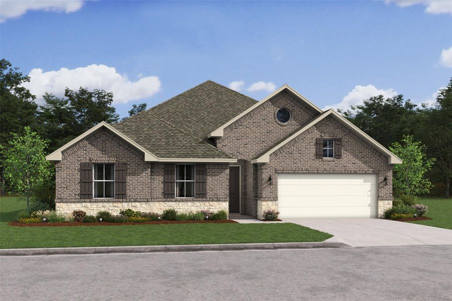 Stunning Barcelona home design by K. Hovnanian Homes in elevation RA built in Sundance Cove. (*Artist rendering used for illustration purposes only.) Stunning Barcelona home design by K. Hovnanian Homes in elevation RA built in Sundance Cove. (*Artist rendering used for illustration purposes only.)