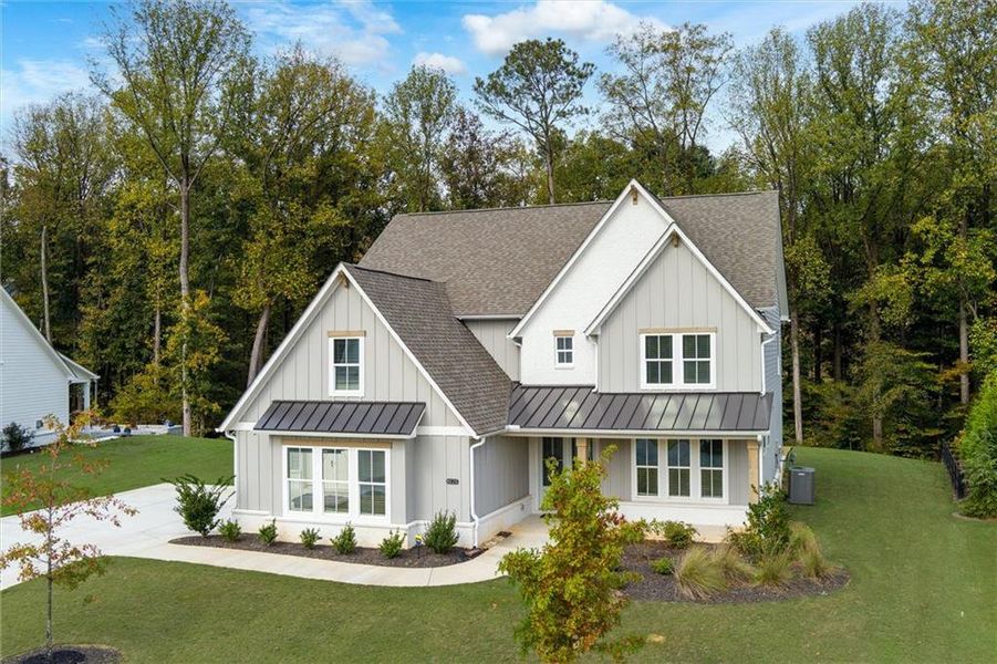 Front exterior of a new home in Fireside Farms, Gainesville, GA, highlighting curb appeal (Image 26).