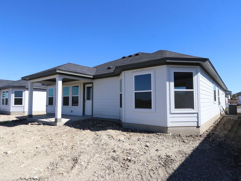 Exterior details and patio area of a home in Marble Creek Crossing, Austin (Image 9). Exterior details and patio area of a home in Marble Creek Crossing, Austin (Image 9).