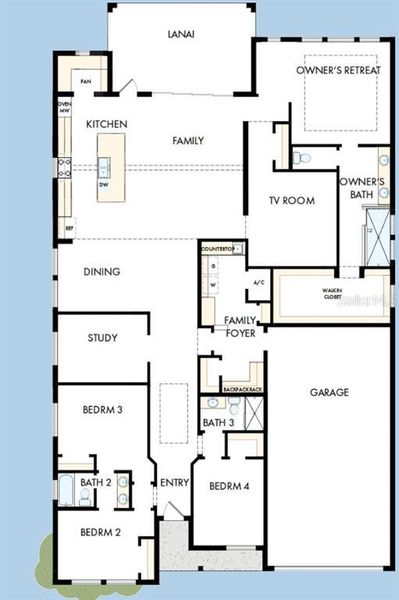 2D floor plan layout of this home in Palmera Wellen Park - Classic Series, Venice, FL (Image 2). 2D floor plan layout of this home in Palmera Wellen Park - Classic Series, Venice, FL (Image 2).