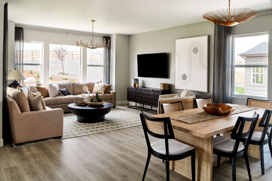 Furnished interior view inside a new home in Trailstone, Arvada (Image 10). Furnished interior view inside a new home in Trailstone, Arvada (Image 10).