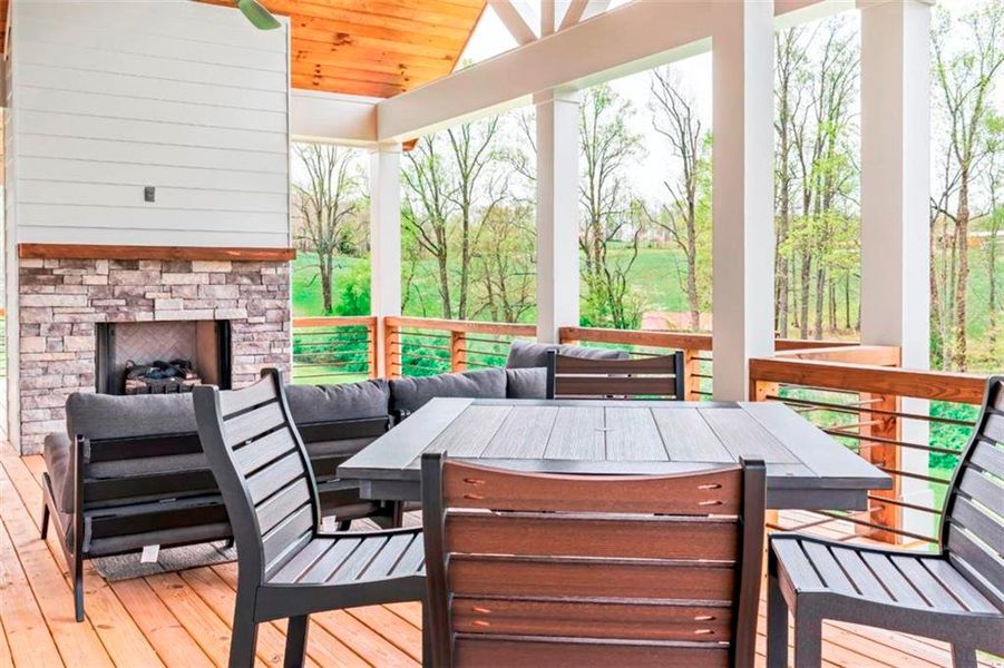 Exterior details and patio area of a home in , Blairsville (Image 39).