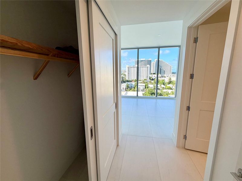 Guest suite entrance and closet