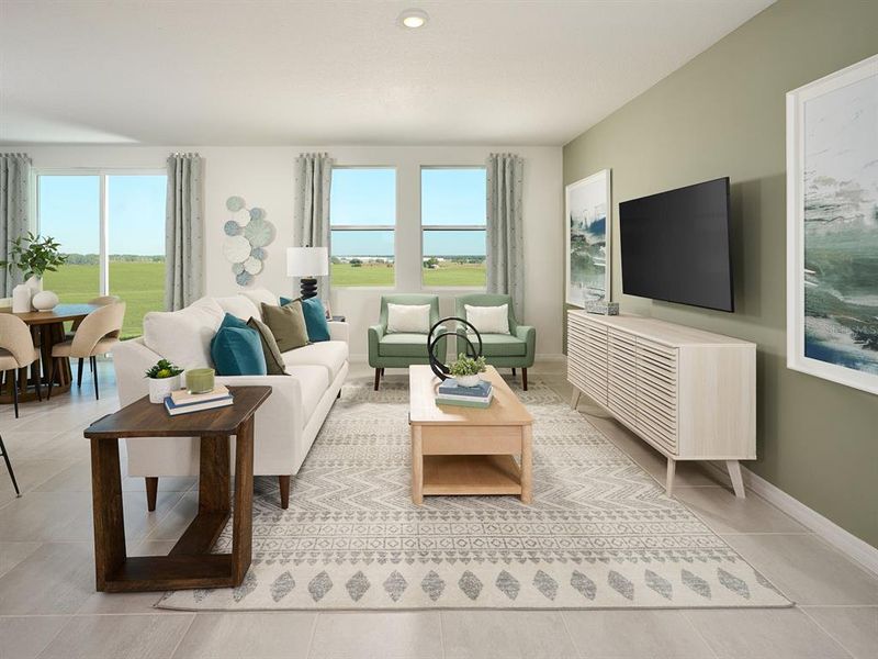 Furnished interior view inside a new home in Pine Ridge Meadows, Hudson (Image 5). Furnished interior view inside a new home in Pine Ridge Meadows, Hudson (Image 5).