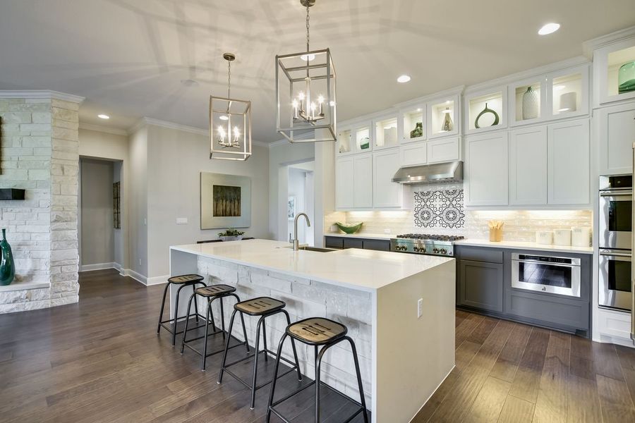 Representative furnished interior of a home built from the Madera II by Giddens Homes in Scofield Farms Estates, Georgetown (Image 138).