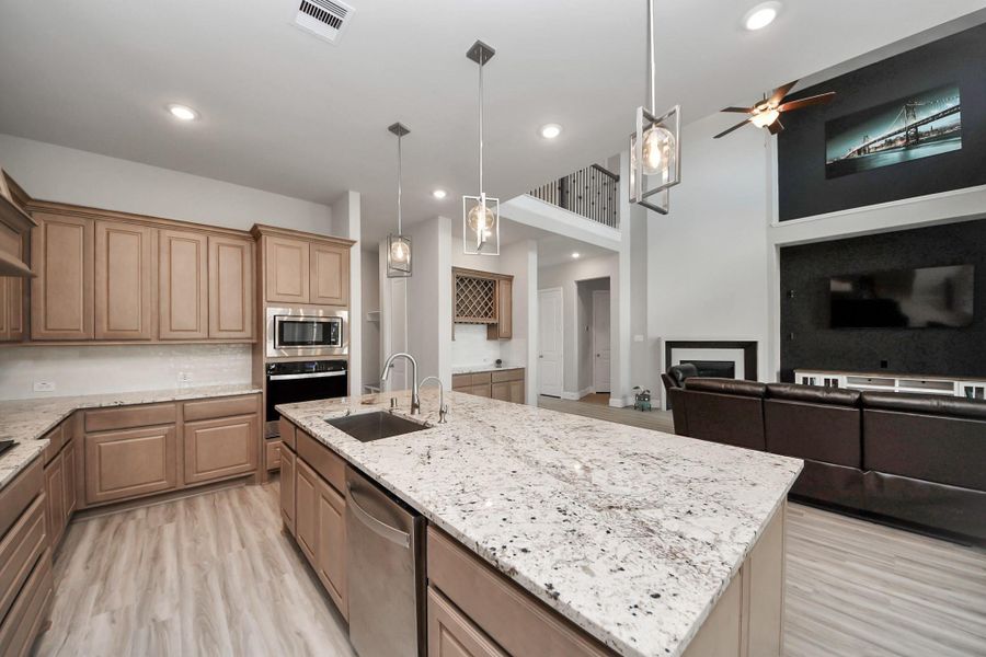 Furnished interior view inside a new home in Sienna 70', Missouri City (Image 10). Furnished interior view inside a new home in Sienna 70', Missouri City (Image 10).