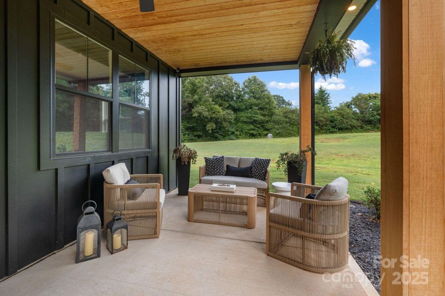 Exterior details and patio area of a home in , York (Image 27).