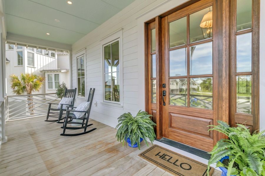 Exterior details and patio area of a home in , Johns Island (Image 37).
