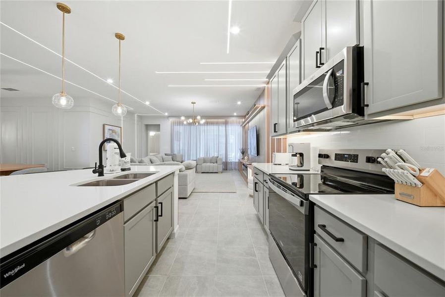 Furnished interior view inside a new home in Solara Resort, Kissimmee (Image 3).