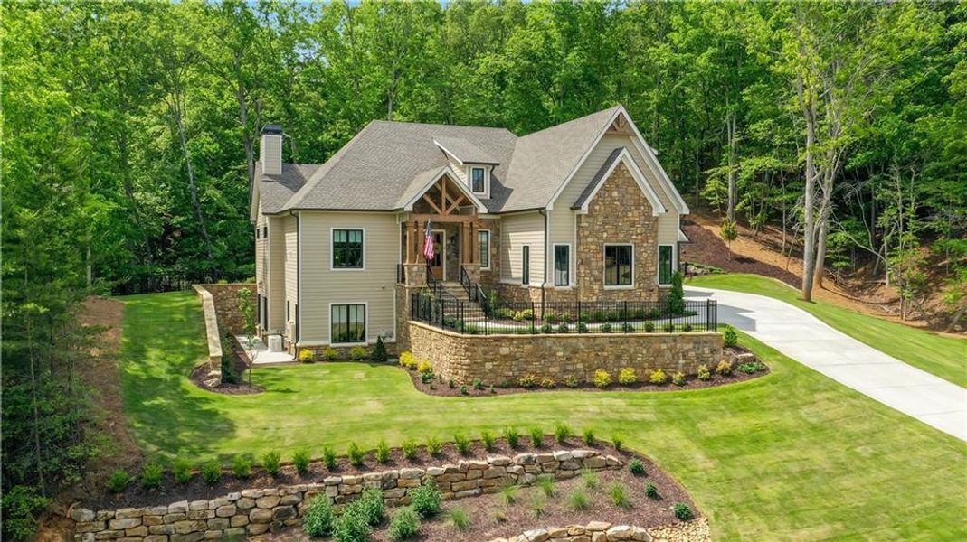 Front exterior of a new home in , Dahlonega, GA, highlighting curb appeal (Image 25).