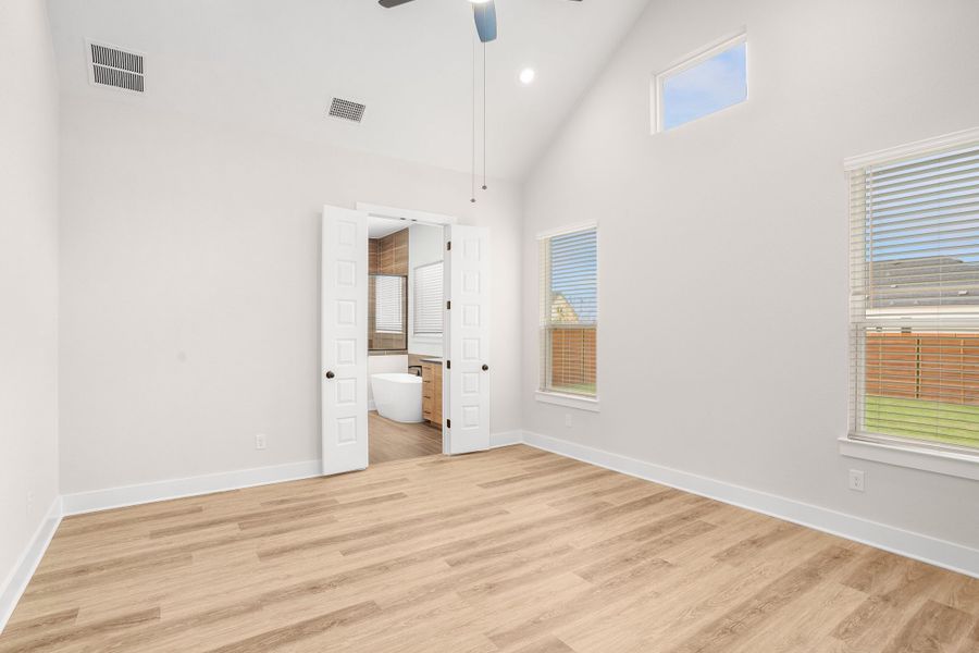 Representative unfurnished interior of a home built from the Cole by Chesmar Homes in The Grove at Blackhawk, Pflugerville (Image 6). Representative unfurnished interior of a home built from the Cole by Chesmar Homes in The Grove at Blackhawk, Pflugerville (Image 6).