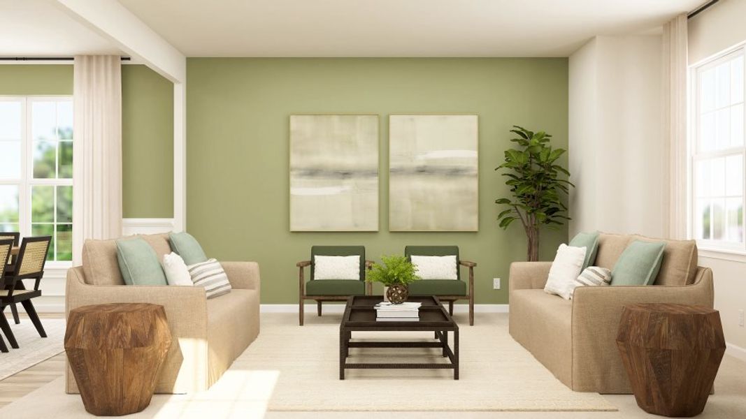 Representative furnished interior of a home built from the Hickory by Lennar in Elizabeth: Arbor, Fort Mill (Image 19).