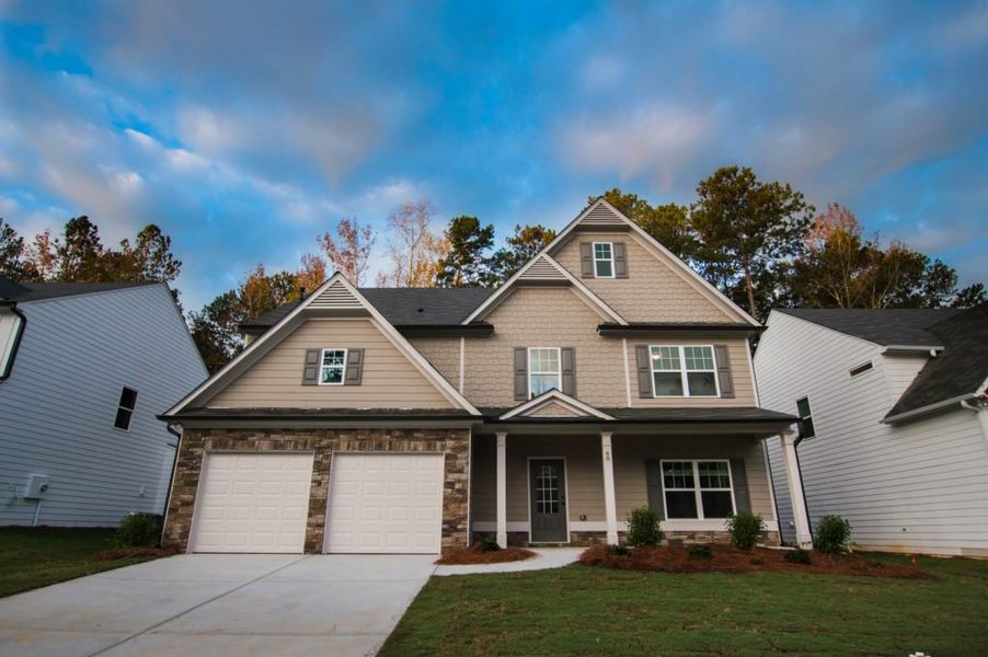 Representative exterior photo of a completed home built from the Reynolds by Piedmont Residential in Hampton Ridge, Jefferson, GA (Image 16).