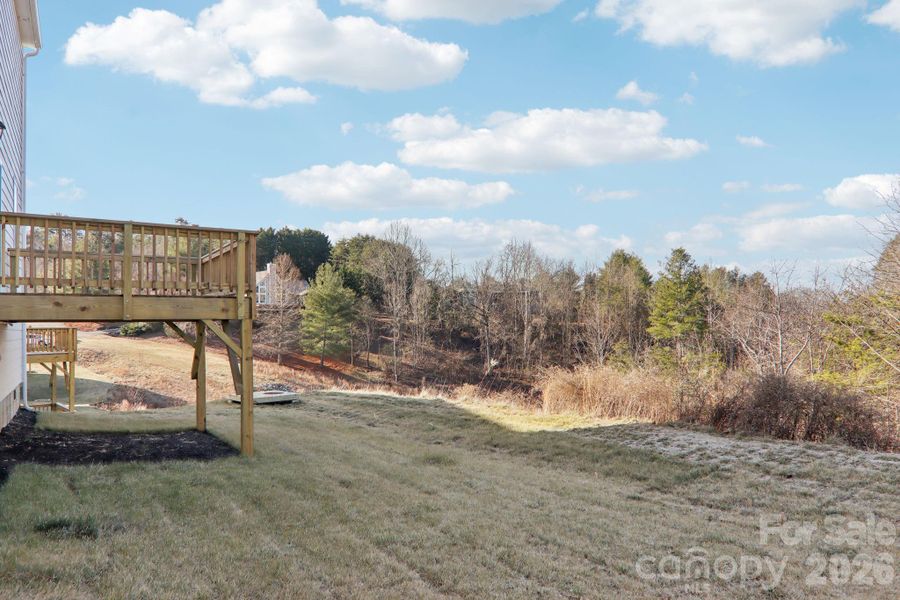 Exterior details and patio area of a home in Rydele Heights, Asheville (Image 3).