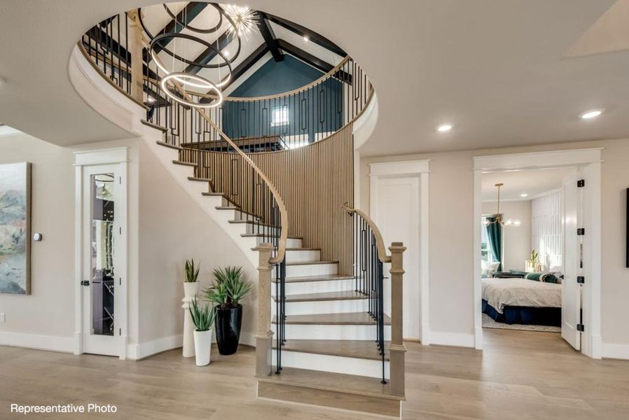 Furnished interior view inside a new home in Chatham Reserve, Providence Village (Image 4).