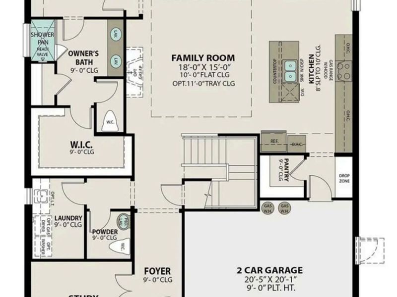 2D floor plan layout of this home in Hickory Ridge, San Antonio, TX (Image 3). 2D floor plan layout of this home in Hickory Ridge, San Antonio, TX (Image 3).