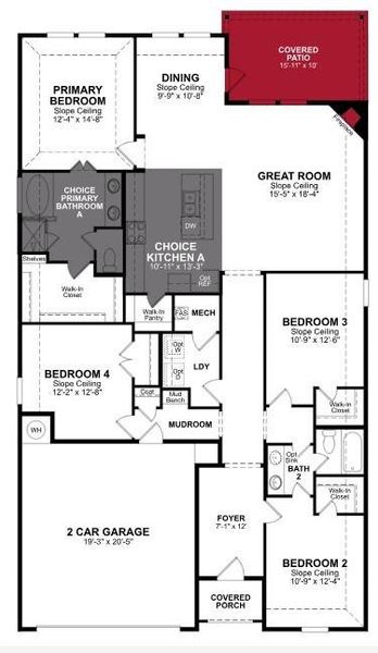 Beazer Homes Verandah Teton Floorplan.
