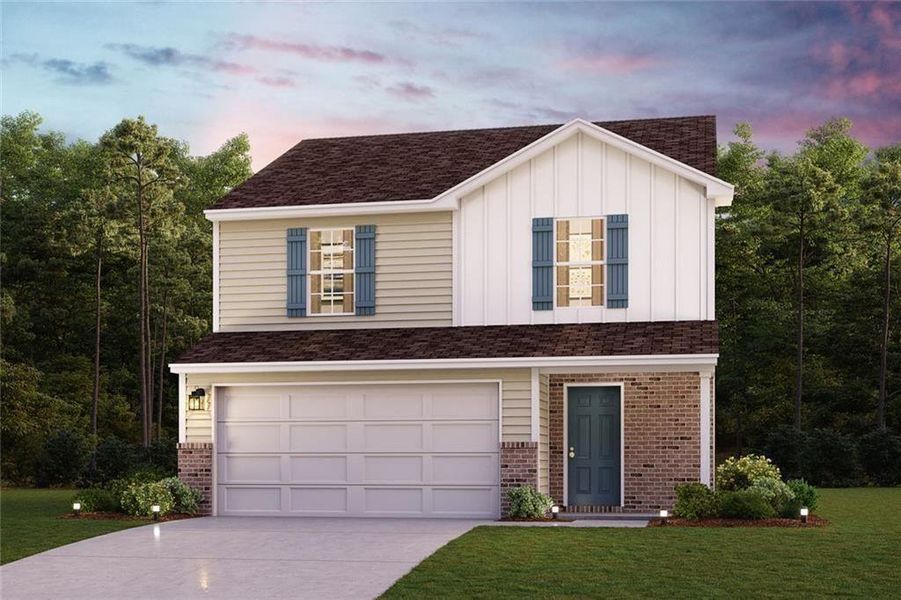 Front exterior of a new home in Kinsale, Macon, GA, highlighting curb appeal (Image 1). Front exterior of a new home in Kinsale, Macon, GA, highlighting curb appeal (Image 1).