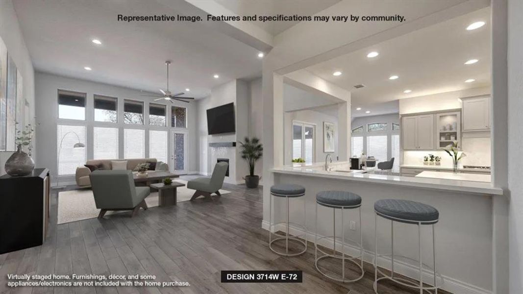 Furnished interior view inside a new home in Ventana 70', Fort Worth (Image 5).