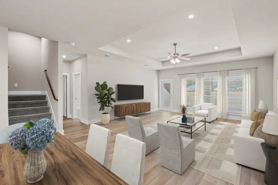 Representative furnished interior of a home built from the Amelia by Omega Builders in North Point, Temple (Image 5).