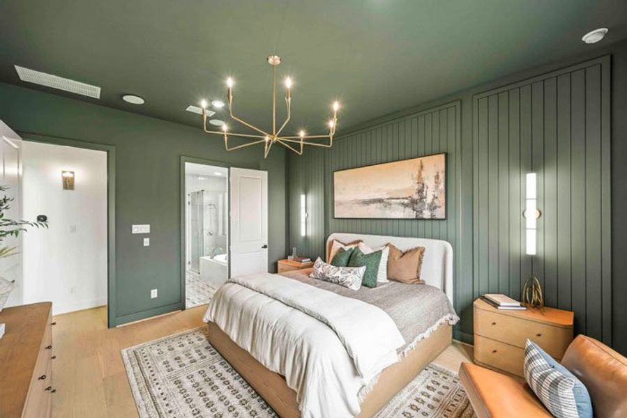 Furnished interior view inside a new home in Bridgeland 45', 50', 70', Cypress (Image 24).